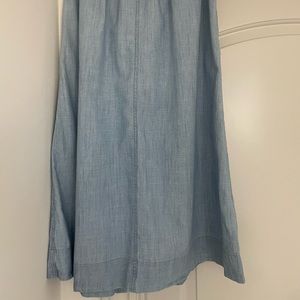 Madewell Chambray Button Down Midi Skirt
